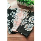 2018 custom fancy 90*180cm square printed voile blanket scarf