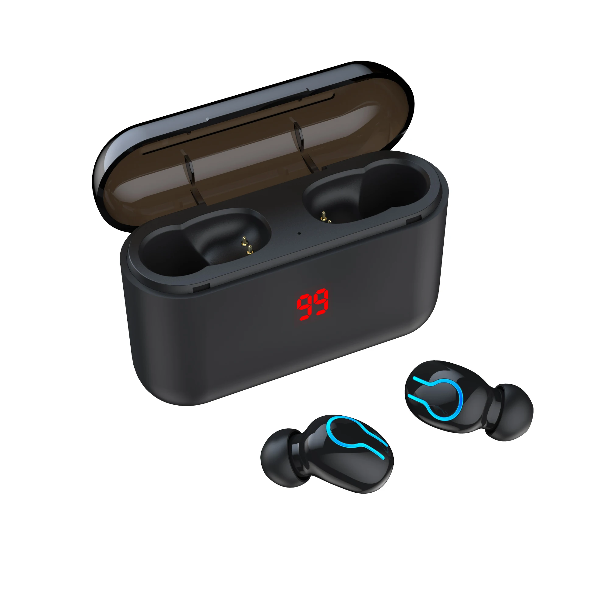 Q38 Bluetooth 5.0 Earphone with digital display TWS Wireless Headphones Sport Handsfree Earbuds 3D Stereo Gaming Headset - ANKUX.COM