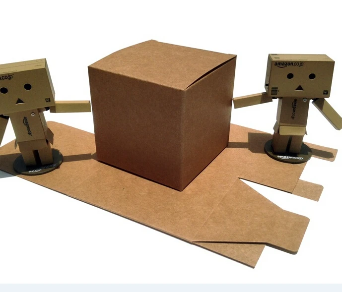 Free shipping Kraft Paper box 6*6*4cm Cheap folding packaging paper box