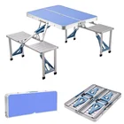 Custom cheap white adjustable height camping bedside picnic card folding dining table with chairs offers