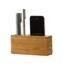 Bamboo Desk Organizer Pen Storage holder cell phone stand