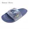 Newly made fashion girl blue rose sequin slippers