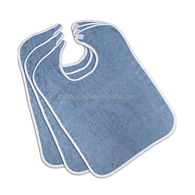 polyester terry cloth custom plain white blue personalized adult