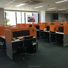 Fabric Panel Y Shape 10 Person Office Workstation