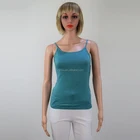 Custom Wholesale Fitness shoulder strap Vest Women's Polyester basic Tank Top camisole