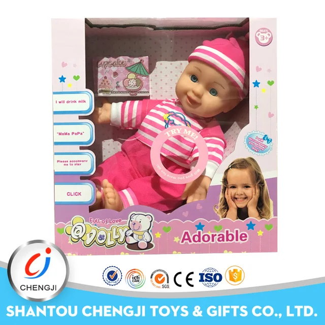 lovely rubber 12 inch pretend new born baby dolls with music