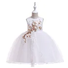 EGM128 pink latest white beautiful party dresses for age 4 girl