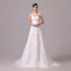 Sweetheart a-line sexy appliqued beach wedding dresses