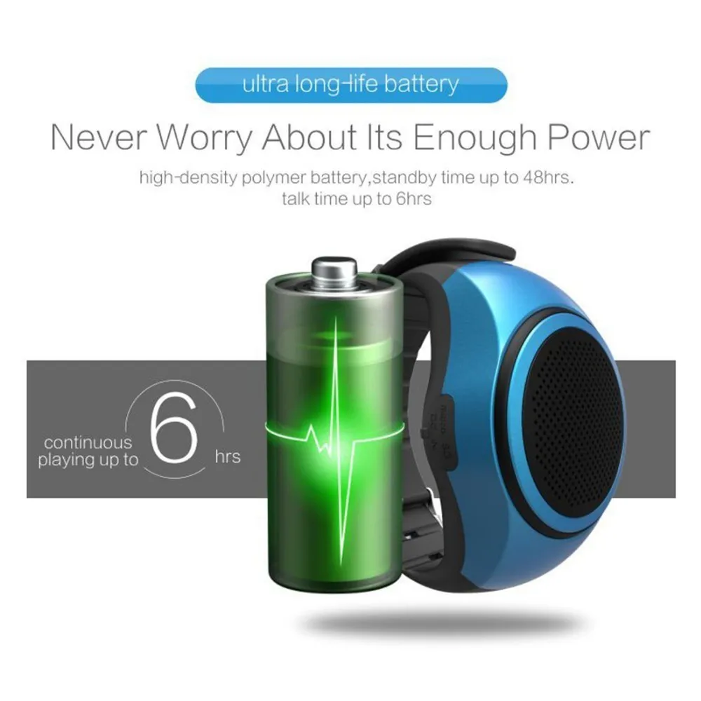 Wrist Watch Music Player, BT Wristband Speaker, MP3 Music Player Support Hands-free Call Self-timer - ANKUX.COM