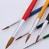 Leading Quality Art Acrylic Gouache Painting Brush Professional Wool Hair Watercolor Paint Brushes Set with Colored Handle