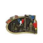 wholesale tourist 3d personalized decorative zinc alloy refrigerator magnet brass