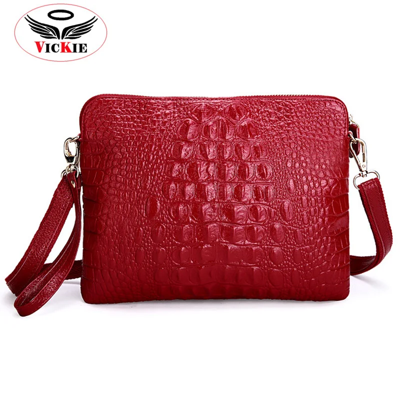 Genuine Leather Women's Shoulder Bags Noble Cowhide Lady Messenger Bags Crocodile Handbags Vintage Satchel Bolsas Femininas HS26