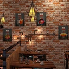 3D vintage natural realistic white brick stone textured wallpaper for restaurant