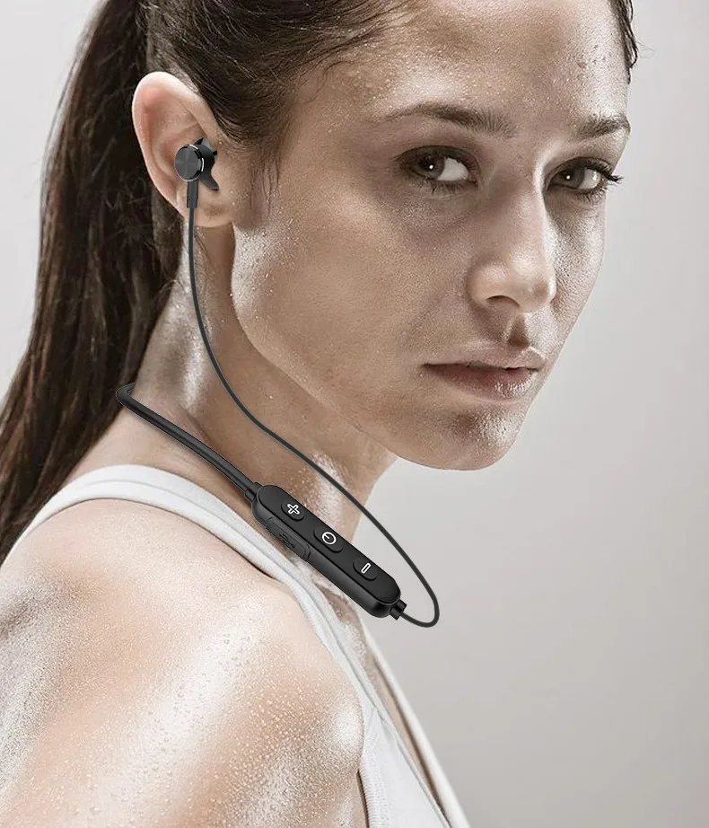 B10 Wholesale OEM Magnetic Metal NeckBand Bluetooths In-ear Earbuds Mini Wireless Sports Earphone - ANKUX.COM