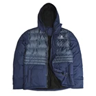 Custom Waterproof Man Bomber Puffer Goose Duck Down Jacket Wholesale Winter Nylon Hood Puffy Coat Outerwear