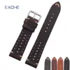 EACHE Specail Holes 18mm 20mm 22mm Stock Genuine Leather Rally Racing Band Watch For Man&Woman