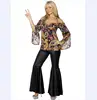 60s Hippy Shirt Flared Costume 70s Hippie clothes Women Ladies Fancy Dress QAWC-3386