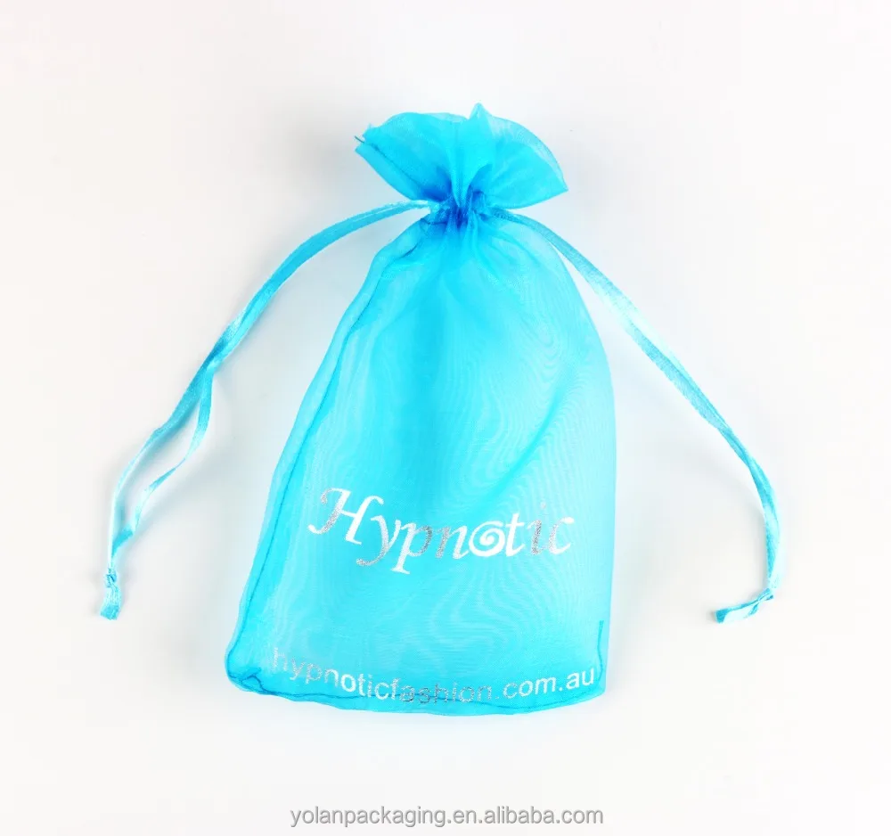 small moq wholesale custom organza drawstring gift bag