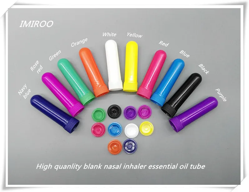 2018 hot wholesale 10 color diy blank nasal inhaler sticks