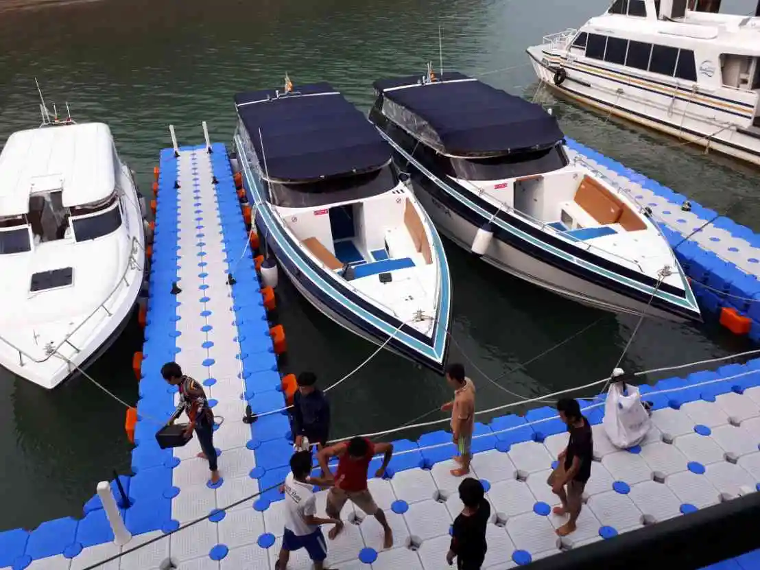 modular pontoon float plastic modualr floating dock hdpe yat