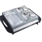 Food Hot Warmer Serving Stainless steel silver electric buffet warmer