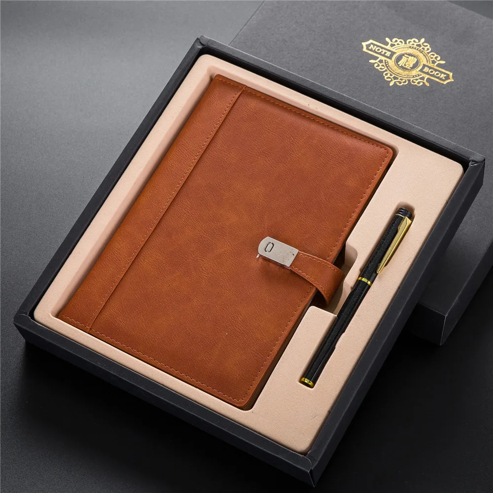 business a4 pu leather hard cover planning notebook