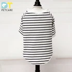 Fine cotton striped pattern dog T-shirt pet clothing