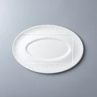 Chaoda 14-20 inch Porcelain wedding tableware modern hotel white bone China dinnerware sets ceramic color dinner plate