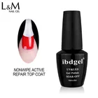 L&M ibdgel clear nail polish uv gel no wipe top coat