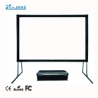 300 inch large portable outdoor fast fold front rear projector screen with foldable stand 16:9/4:3