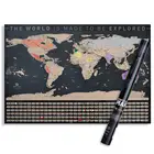 Scratch Off Map Custom Design Big World Map Scratch Black Travel World Map Scratch
