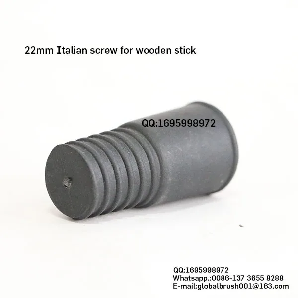 Plastic Broom Handle Screw Part Recycled Black Pp Mop Wooden Stick