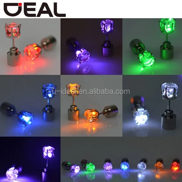 cute christmas earrings christmas light up earring flashing led