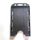 Hard plastic double sided card holder open face plastic ID badge holder