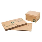 Custom text printed big Brown kraft carton packaging paper box for cargo shipping package