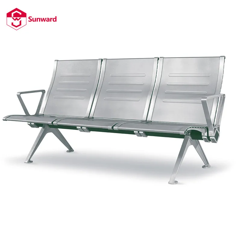 Stainless Steel Seating Bench Airport Usb Charge Bank Waiting Room