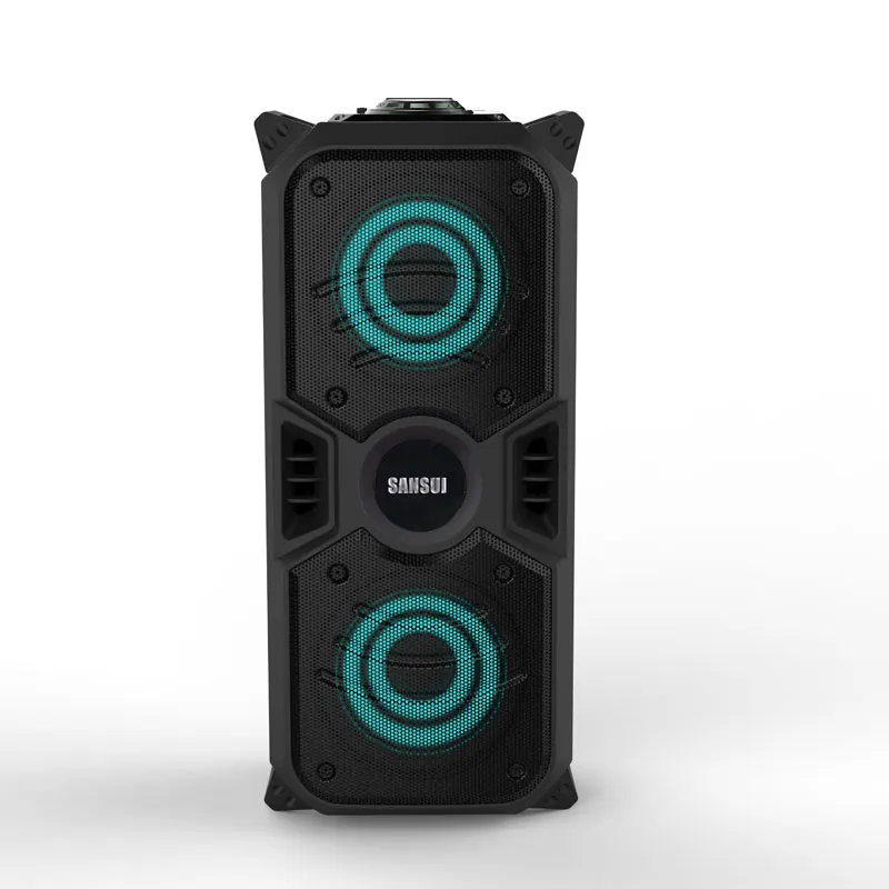 Special Offer! Sansui dual 6.5 inch plastic disco light flashing lights portable bluetooth speaker - ANKUX.COM