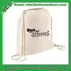Cotton Pull String Cinch Bags Drawstring Backpack Sport Back Sack Bag