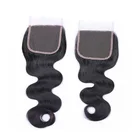 2019 brazilian straight black virgin extension hair closure bulk wholesale