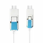 cable usb type c,micro usb to type c,4 in 1 cable usb type c with 1M(LM04 White)