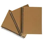 Hot-Selling a5 plain kraft spiral notebook custom print kraft paper notebook blank