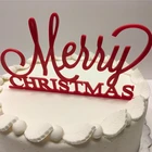Personalized Gift Merry Christmas Personalized Red Acrylic Cake Topper Christmas Gift For Christmas Decorations