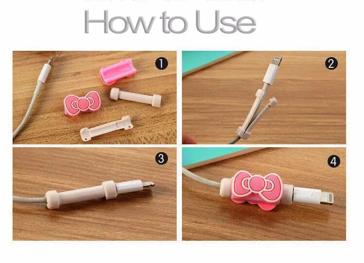 RISHUN Mobile Phone Accessories Practical USB cable protector and cable winder sets - ANKUX.COM