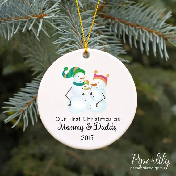 our first christmas ornament established wedding gift idea pine