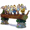 Castle style garden life size resin seven dwarfs fairy tale figure sculpture gnome statue