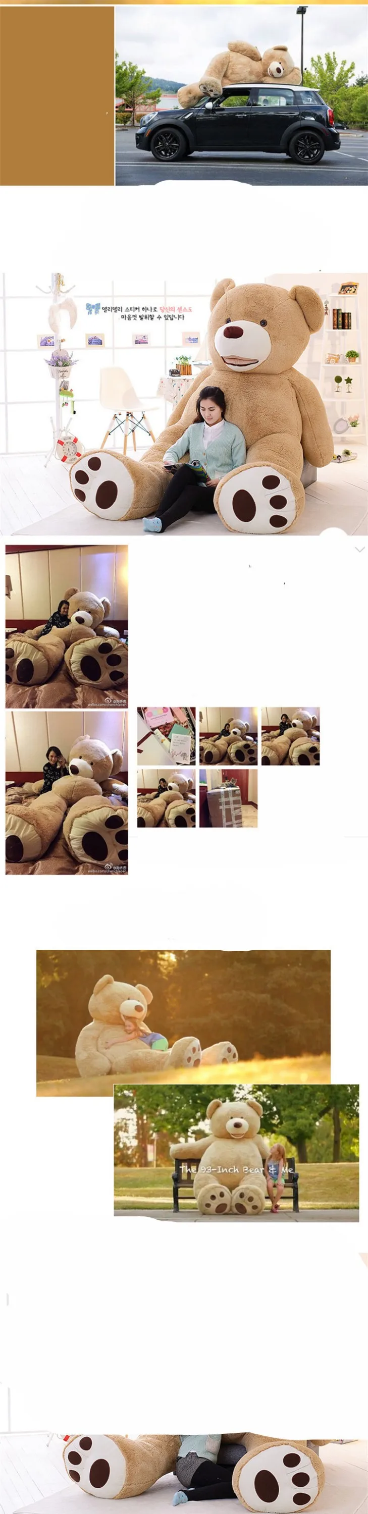 gifts 160cm big size huge plush toy factory price manufacturer 2m human life size giant teddy bear design stuffed animals