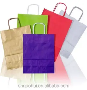 paper bags with flat handle,cement packaging paper bags , strong