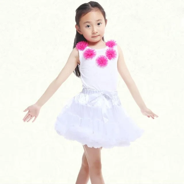 Beautiful cartoon flower girl tutu skirt cute tulle lace sleeveless children dress school princess party tutu dresses for girl