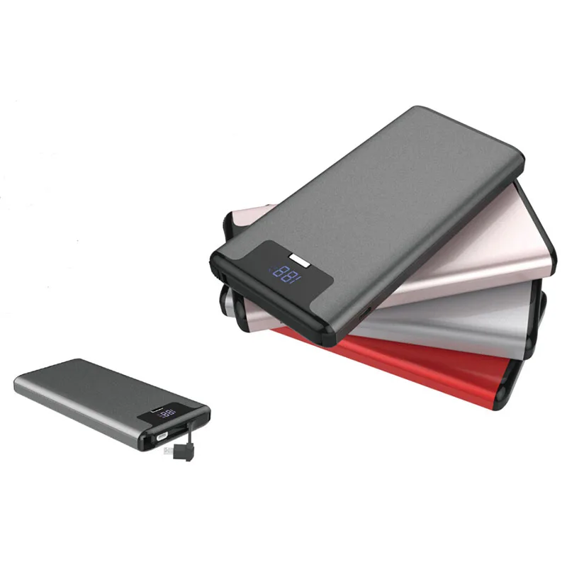 New Design Power Bank With Built In Cable,Large Capacity Digital Display Power Bank Station For Travel - ANKUX.COM