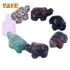 Bulk Wholesale Semi-precious Stone Craft Hand Carved Fortune Jade Turtle for Home Decoration